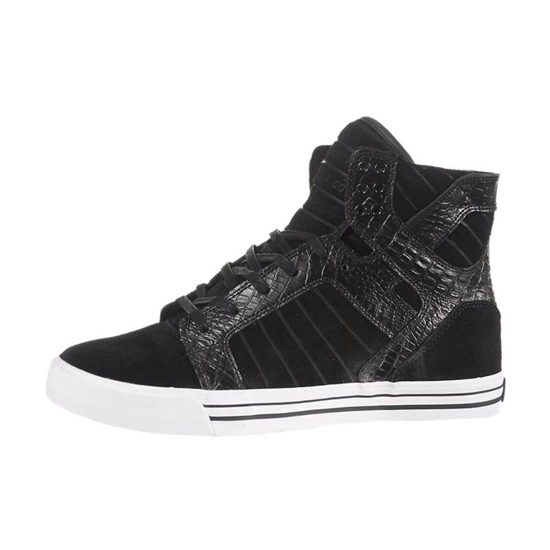 Buty Supra SKYTOP - Sneakersy Wysokie Damskie - Czarne (XUMS-38165)